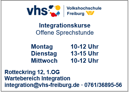 Sprechstunden Integrationskurse